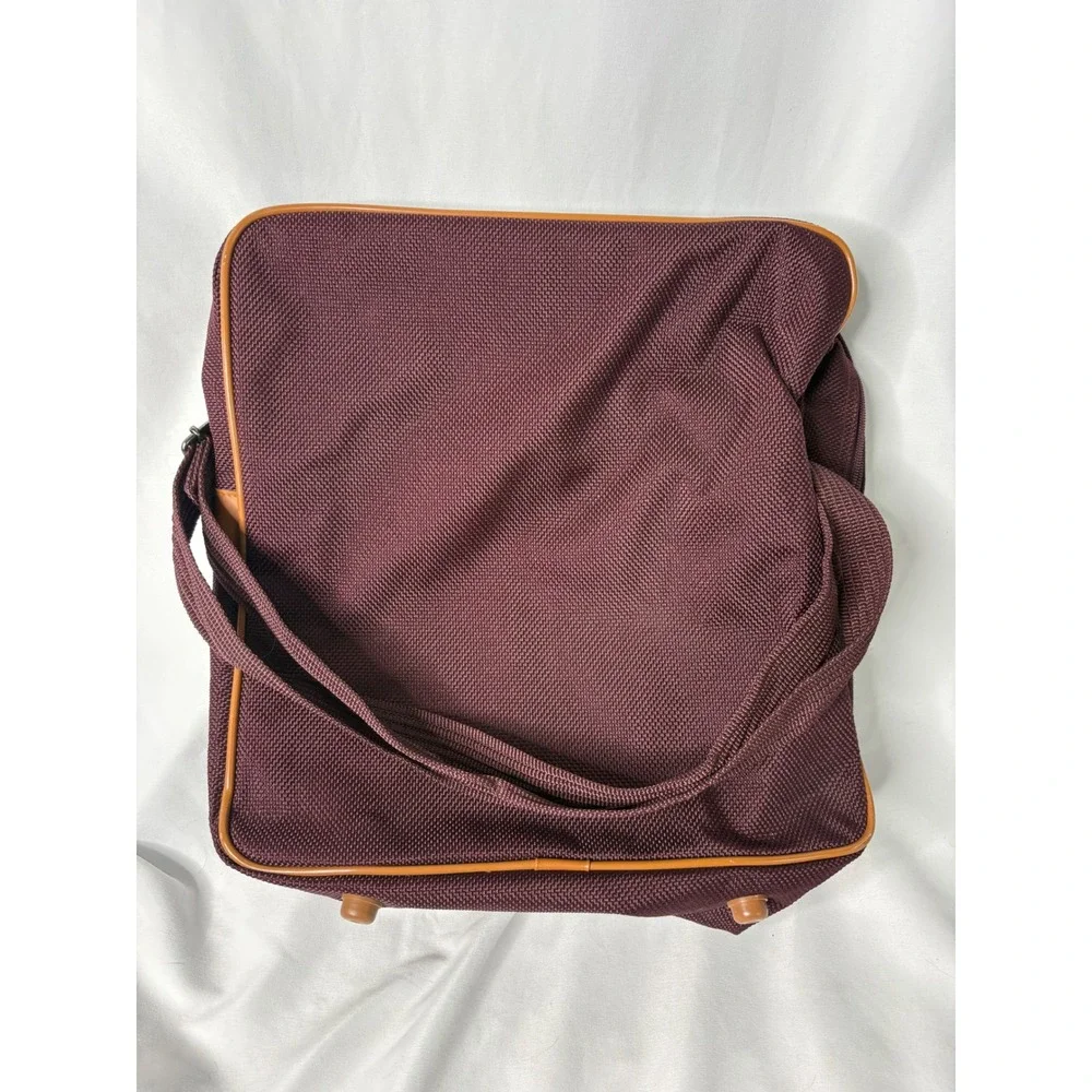 Vintage Chivas Regal Messenger Bag Burgundy Canvas Crossbody Shoulder Bag Retro‎